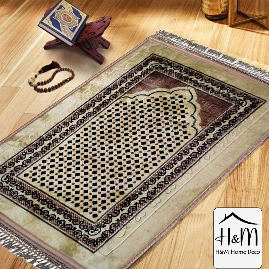 Embossed Sejadah Untuk Dewasa Size 70x110cm Sejadah Printed Sejadah Embossed Printed Sejadah Kaabah - Soft Sejadah