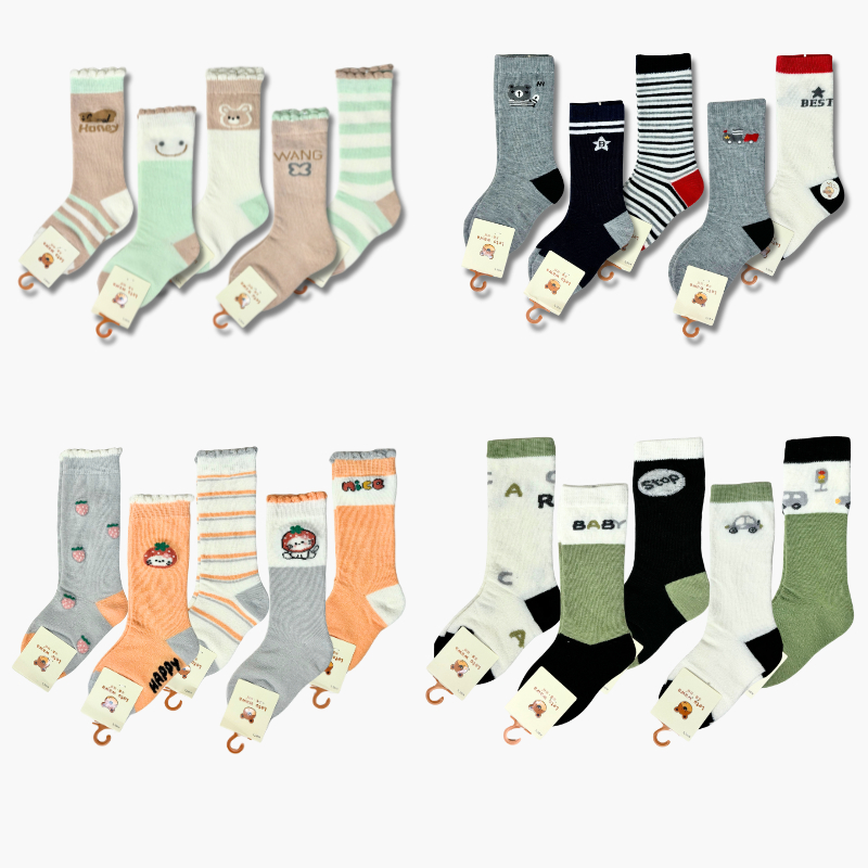 Fancy Baby 5 Pasang/5 Pairs Stokin Bayi Baby Socks Baby Stockings