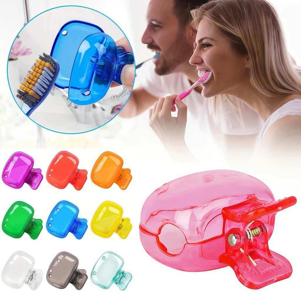 [Wholesale Price]Travel Toothbrush Head Covers Toothbrush Protector Cap Brush Pod Case Protective Portable Plastic Clip
