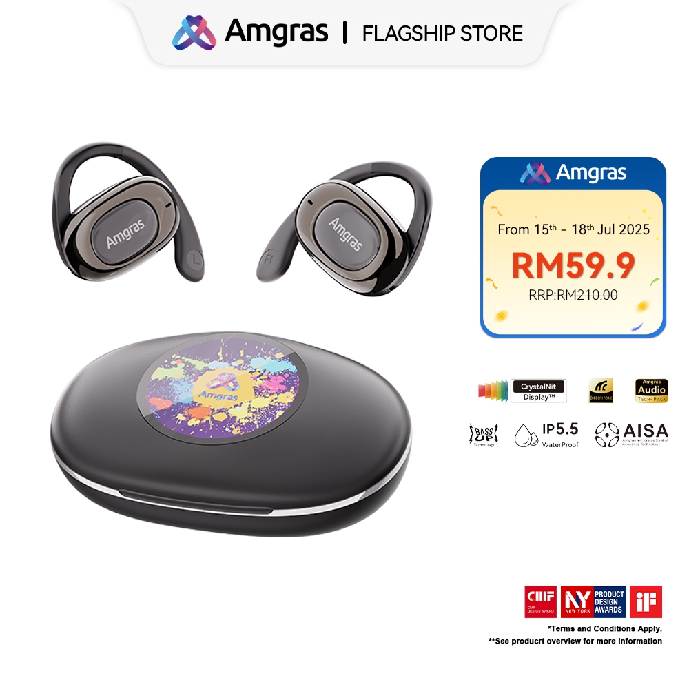 Amgras OpenEcho Ⅵ Ultra Smart earphone bluetooth Air Conduction earbud sport IPX5.5 EQ adjustment HIFI BT5.4 Low Latency