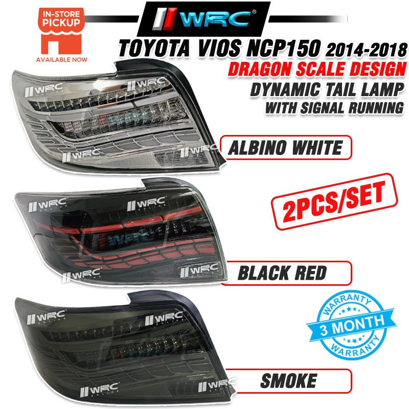 Toyota Vios NCP150 2014 - 2018 Dragon Scale Dynamic Tail Lamp With Signal Running