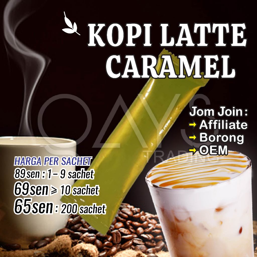 Lelong K11 Kopi Latte Caramel Brand Popular & Sedap
