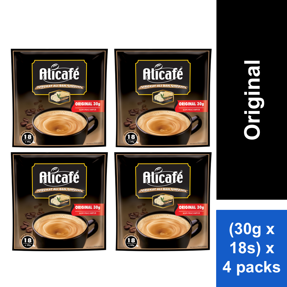 [Bundle of 4] ALICAFE Tongkat Ali Dan Ginseng Original 30g x 18s (HALAL)