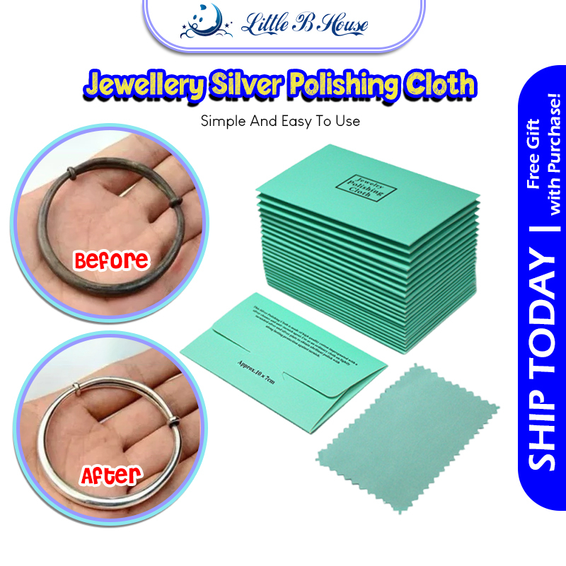 [Little B House] Silver Jewelry Cleaning Cloth Sliver Polishing Cloth For Jewelry 擦银布 Kain Polish Silver 925 - JPC01