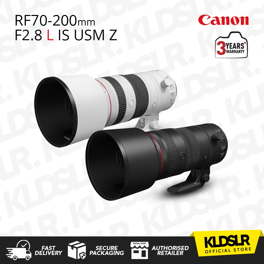 Canon RF 70-200mm F2.8 L IS USM Z Lens (Black / White)