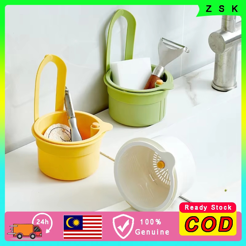 Penapis Sampah Dapur Gantung di Singki dengan Penutup Bawah Boleh Buka  Tapisan Makanan Boleh Tanggal   Mudah Dicuci 沥水碗