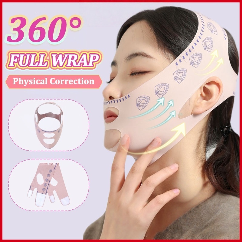 Double Deck Facial Slimming Bandage Breathable V Face Band Face Lifting Belt Elastic Band Reduce Double Chin