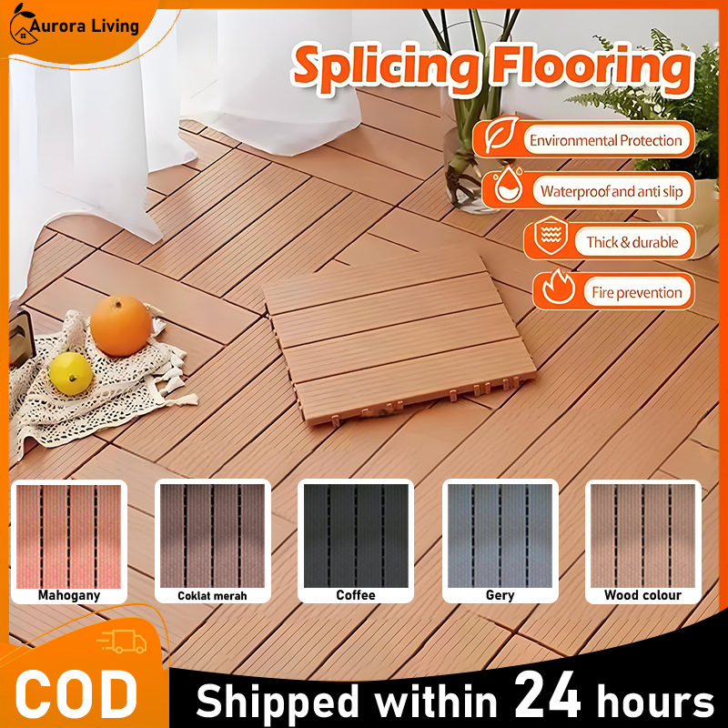 Heavy Duty Wood Floor Decking WPC Outdoor Garden Decoration Floor Tiles Balcony Flooring Lantai Papan Kayu 地板