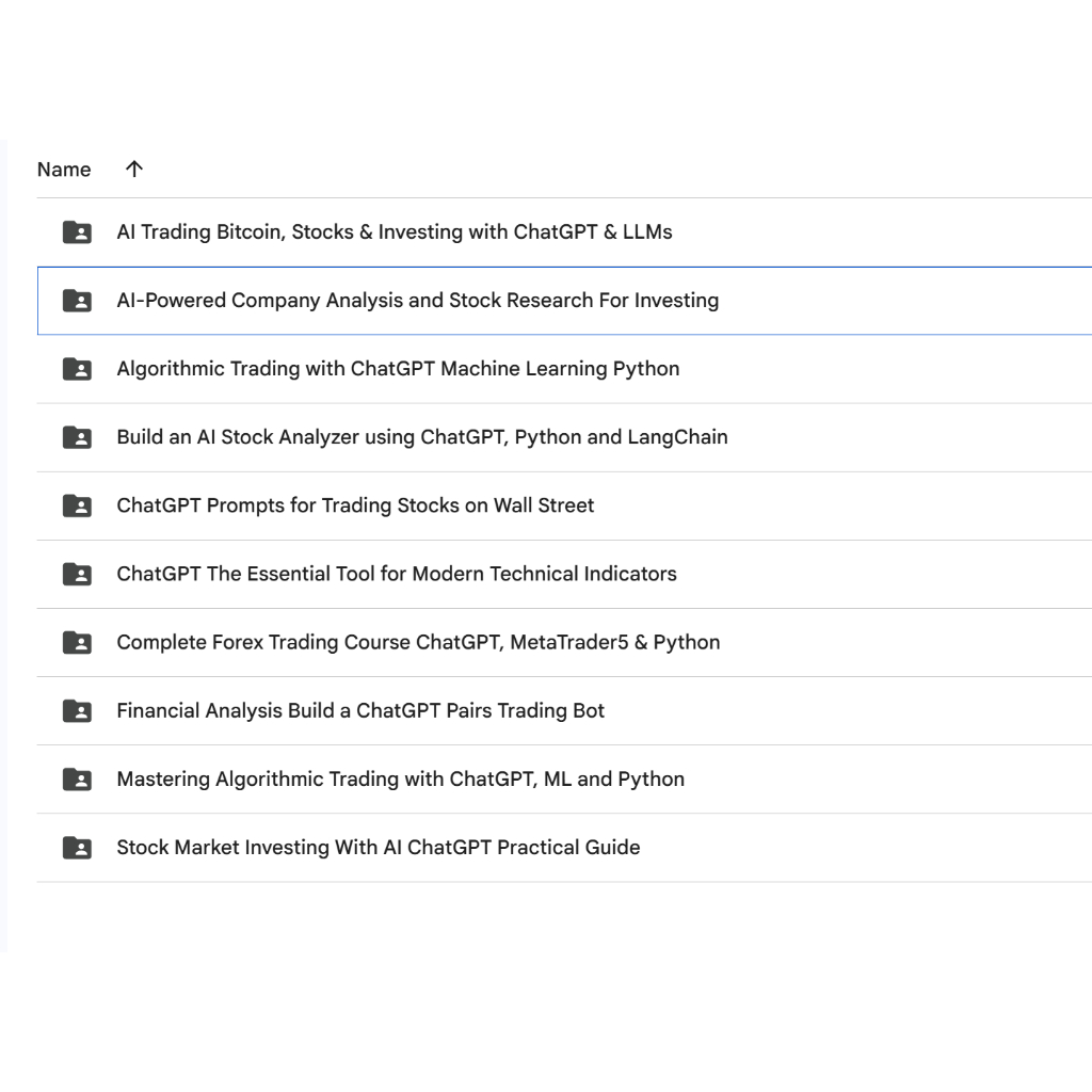 10 Trading Video Course Bundle - Learn AI Trading | Chatgpt Trading | Stock Market Ai Trading | Forex Chatgpt Trading