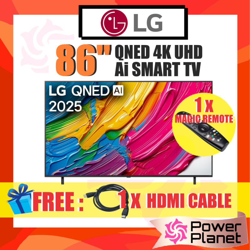 [FREE HDMI CABLE] LG 86" QNED80 4K Ultra HD 86QNED80ASA Smart AI TV UHD |  QNED86 86QNED86ASA | 98" 98QNED89TSA QNED89