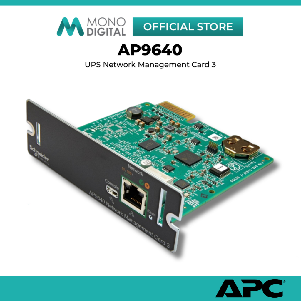APC UPS Network Management Card 3 (AP9640) - Remote Monitoring & Control for Smart-UPS SmartSlot