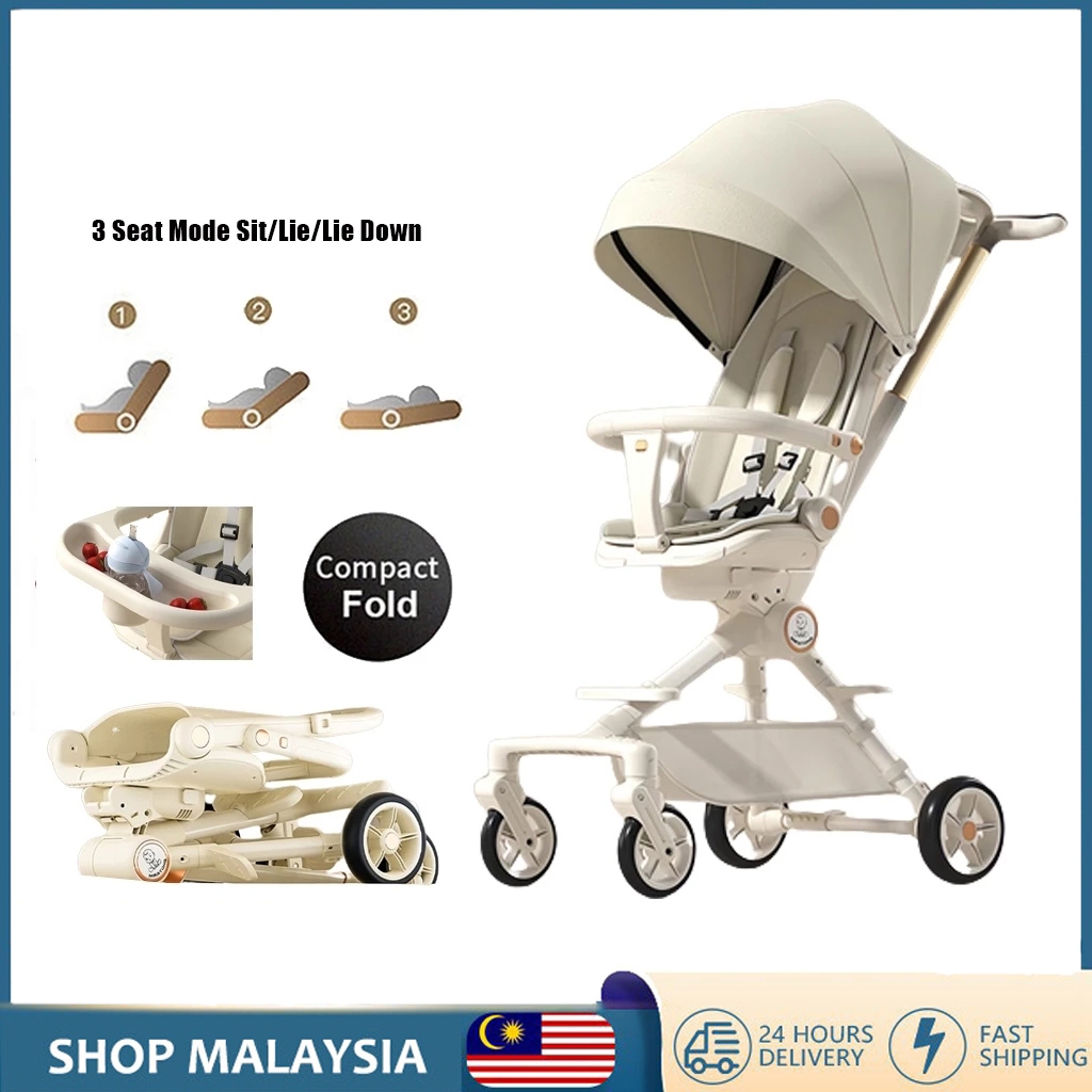 2Way Stroller Baby Foldable 4 Wheels Magic Stroller Two Way Easy Foldable Ultralight Weight
