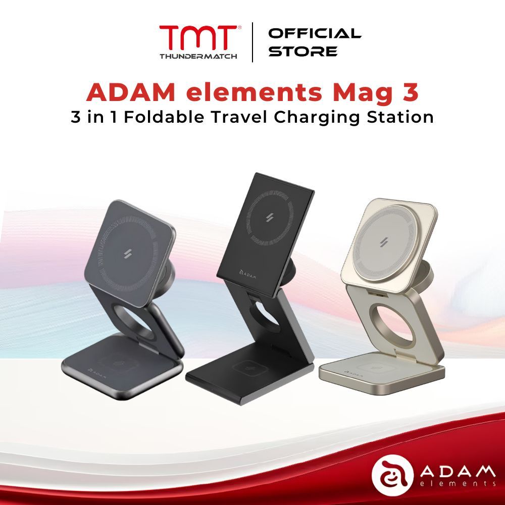 ADAM elements Mag 3 / Mag 3 Pro / Mag Z Magnetic 3-in-1 Foldable Travel Charging Station