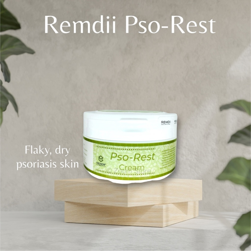 Remdii Pso-Rest Cream Psoriasis Flaky Dry Scaly Skin Plant Based Natural Light Therapy Phototherapy