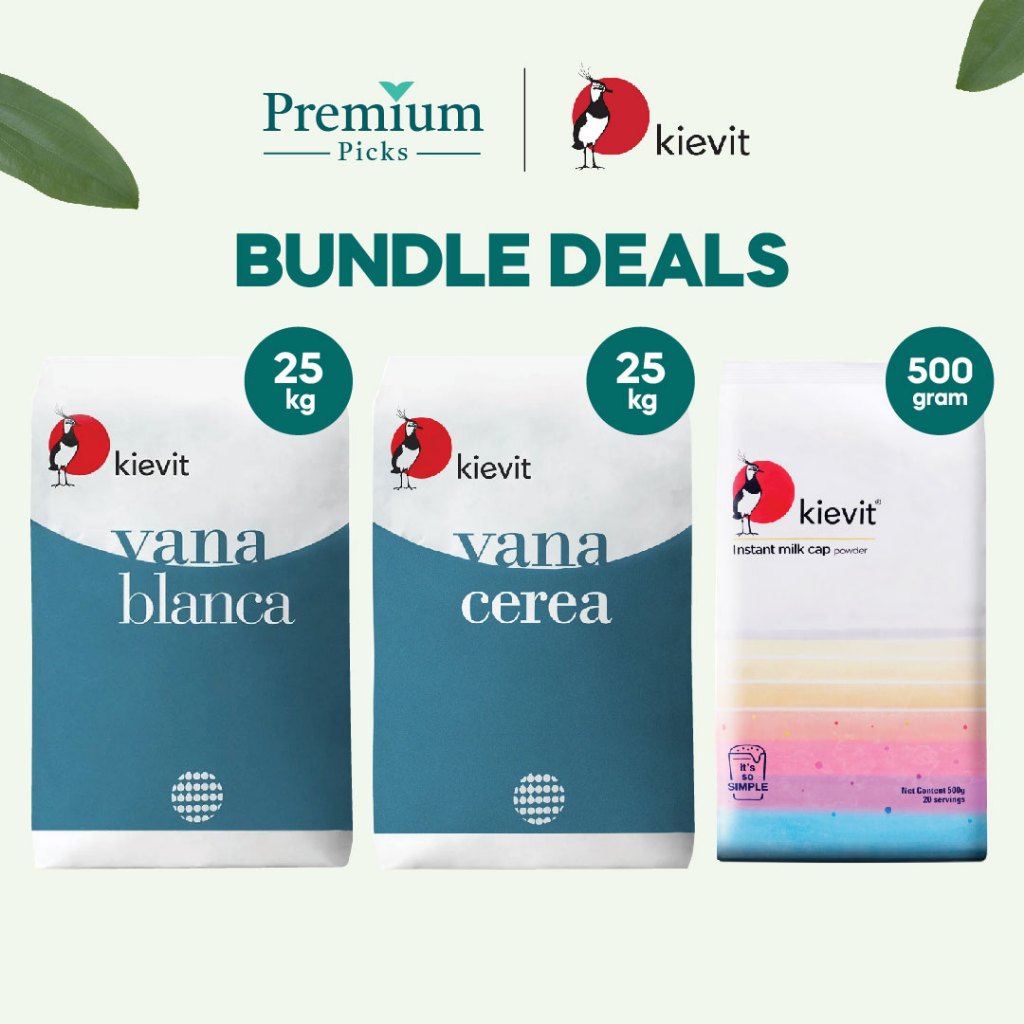 Premium Picks - Bundles Special For Vana Blanca, Vana Cerea And Kievit Instant Milk Cap Topping Coffee Creamer Krimer