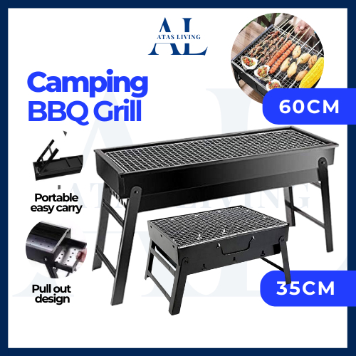 ?ATAS? BBQ 60cm charcoal camping bbq grill outdoor barbeque set portable bbq outdoor picnic camp