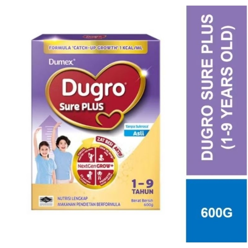 Dumex Dugro Sure Plus 600g 1-9years 10/2026