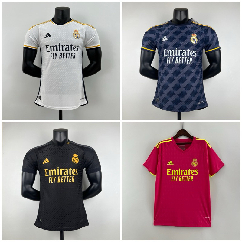 NEW 23/24 Real Madrid Home & Away & 3RD & Keeper Fan & Player Short & Long Sleeve Issue Kit jersey*