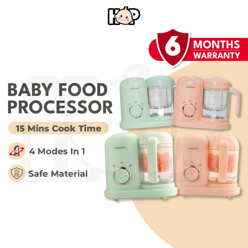 Babycook Baby Food Processor 4 in 1 Baby Food Blender Makanan Baby Blender Baby Food Processor Steamer Mixer Grinder