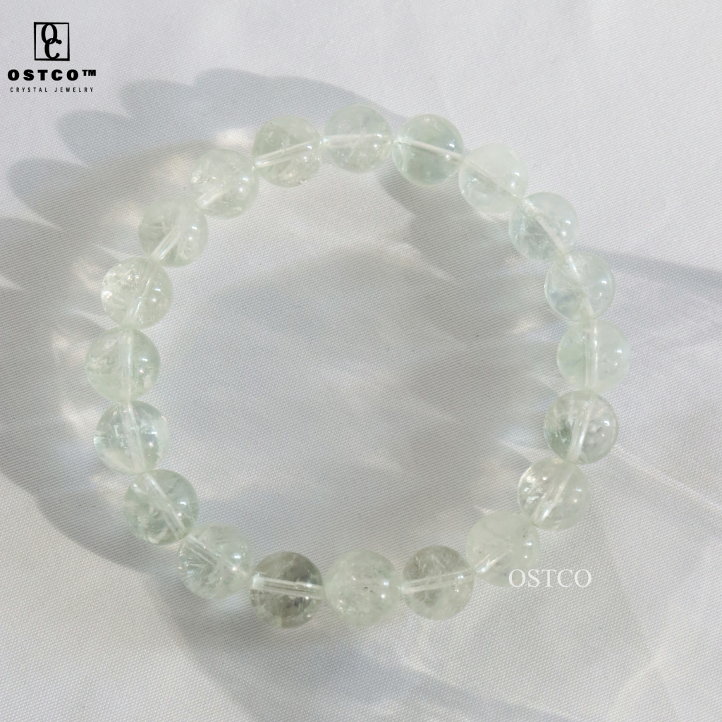 【OSTCO】绿阿塞 Green Azeztulite 人缘 招财 静心 健康 辟邪 水晶手链 天然水晶 NATURAL CRYSTAL GEMSTONE LUCKY CHARMS