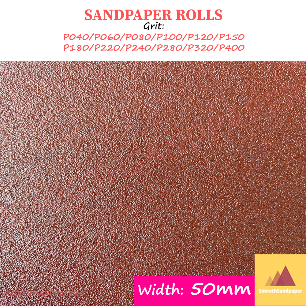 Sandpaper Roll Aluminium Oxide (Red) Kertas Pasir (Merah) 50mmX5Meters 木工铁工红砂纸卷 image 6