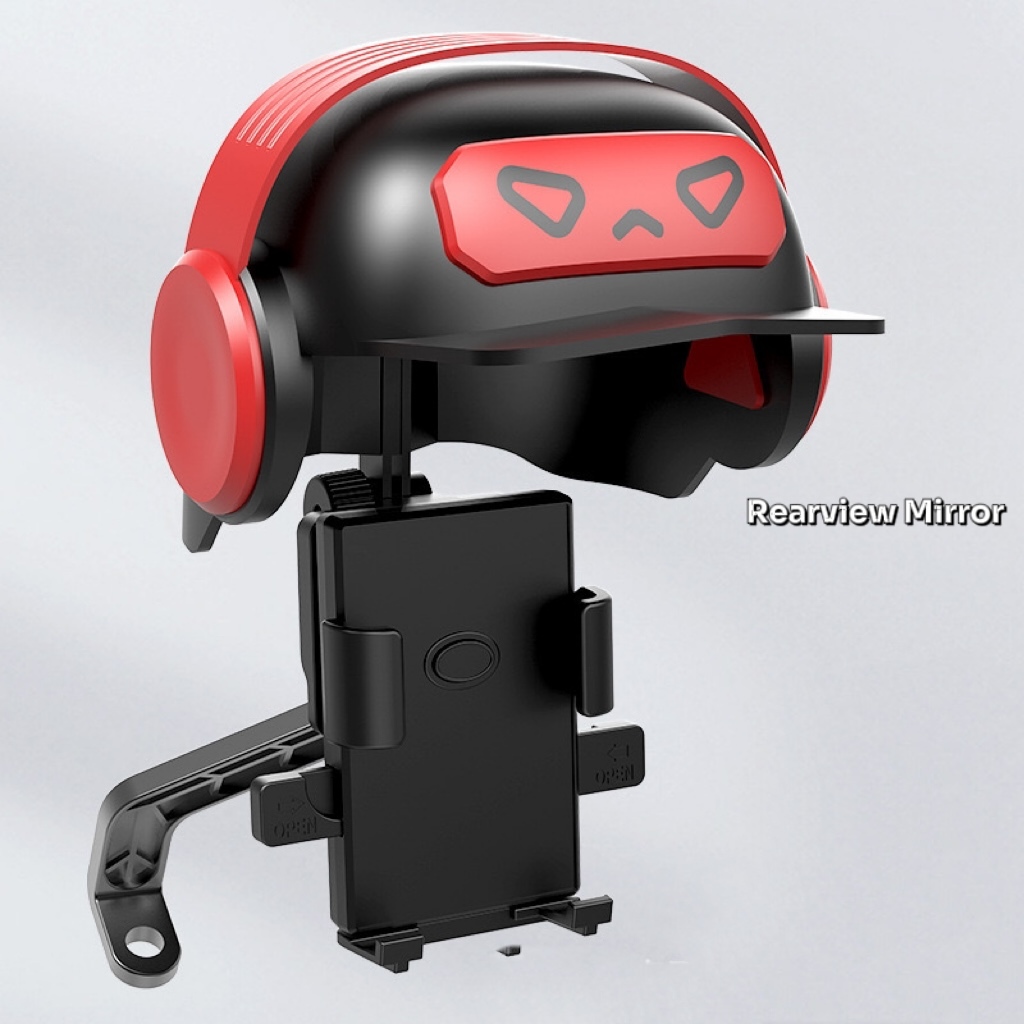 FL Gadget Cute Helmet Phone Holder Motorcycle Motorbike Bike Mobile Helmet Rider Design Durable Pemegang Handphone