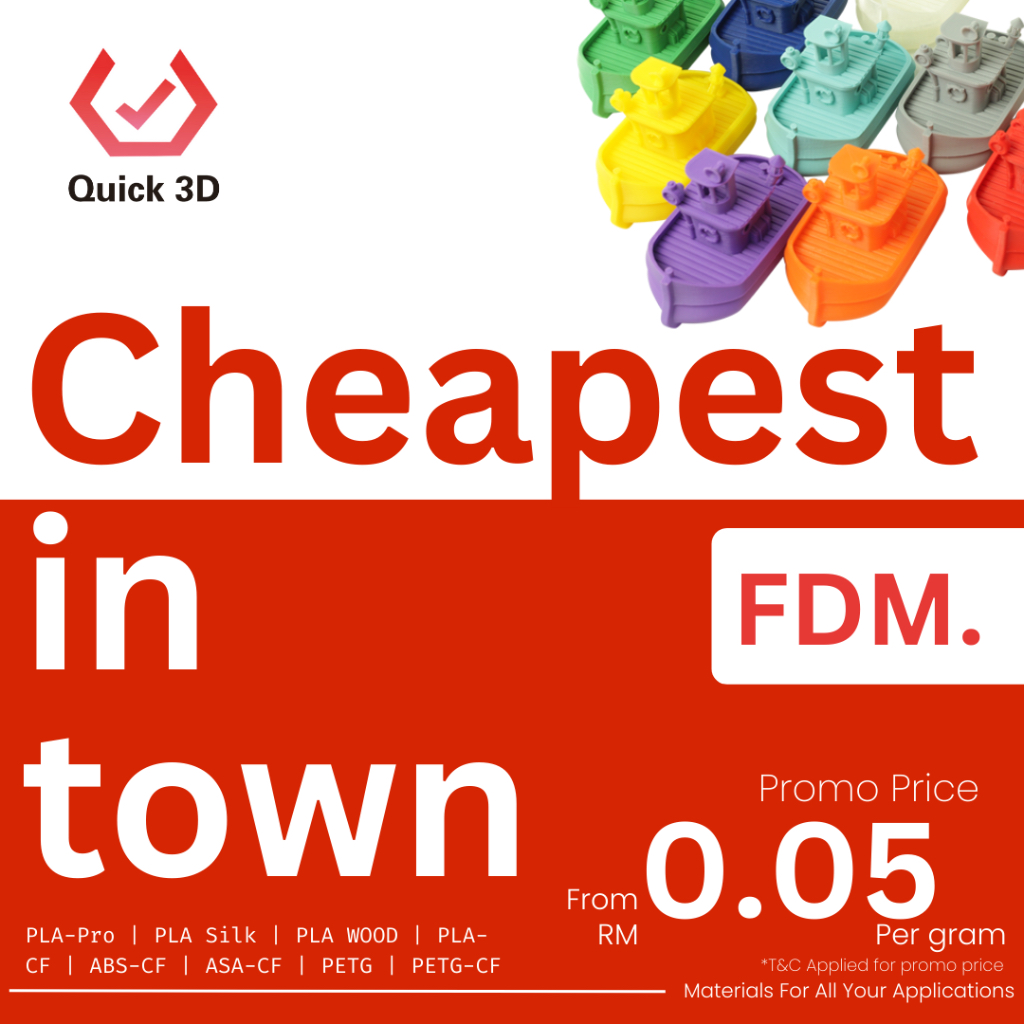 【Cheapest in Town FDM 3D Printing】3D Printing Service - PLA / ABS / PETG / ASA / Carbon Fiber