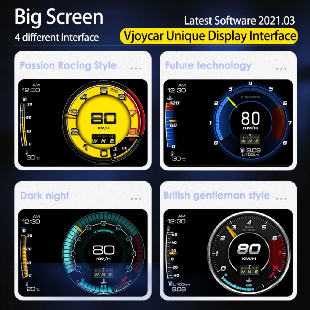 A600 OBD2 Meter Gauge Meter Car GPS Alarm Speed Head-Up LCD display Water temp RPM Turbo Boost HUD engine status
