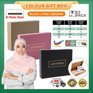 (Just For U) (EXTRA THICK !!)Color Pizza Box Craft Paper Box 15cm x10cm x6cm