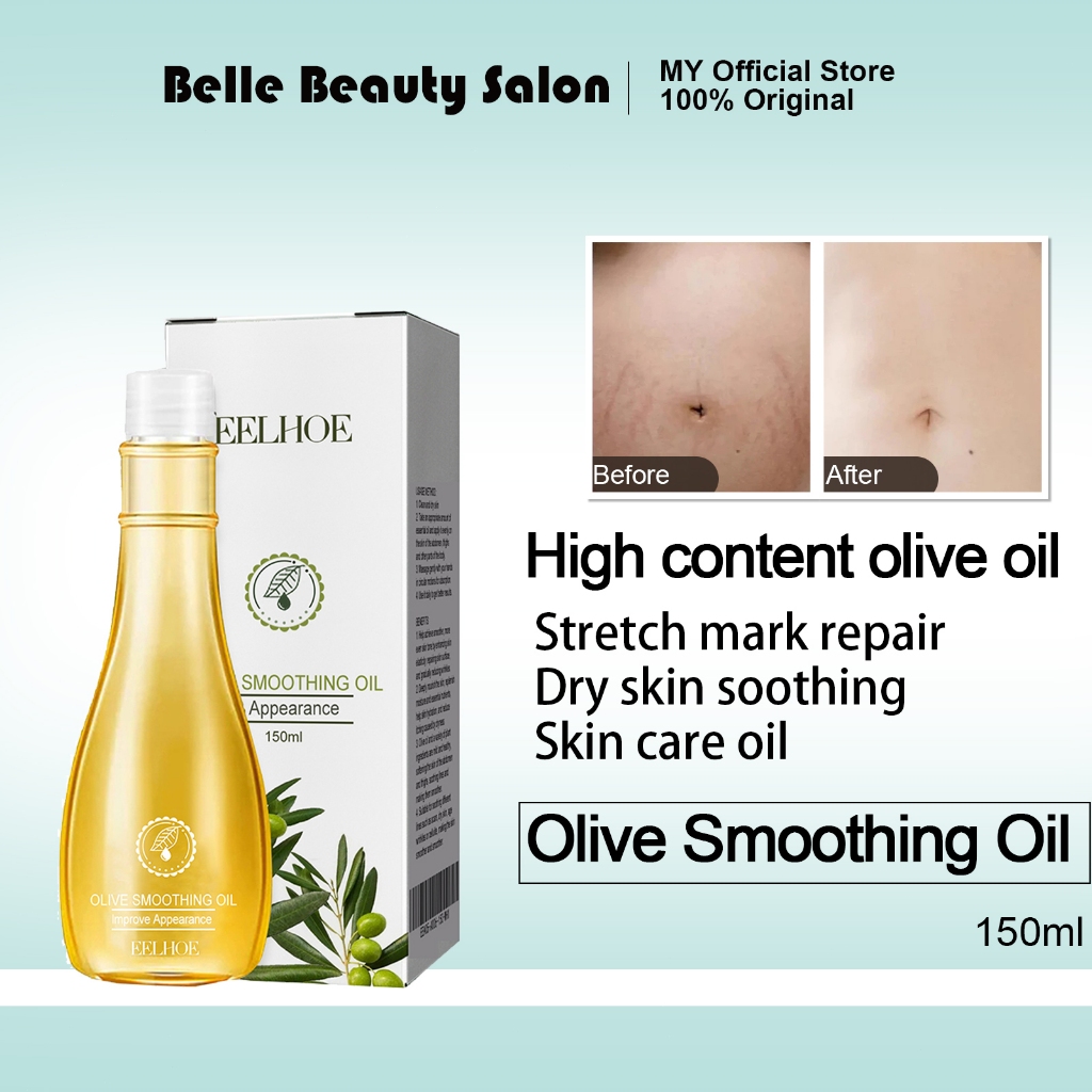 【In Stock?】Olive oil stretch mark oil 150ml minyak zaitun penghilang stretch mark for pregnant woman body oil 妊娠油