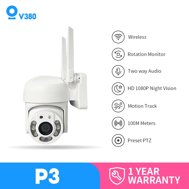 V380 P1/P3 CCTV Camera Outdoor Wireless Camera Waterproof Night Vision Video Security Alarm Cloud