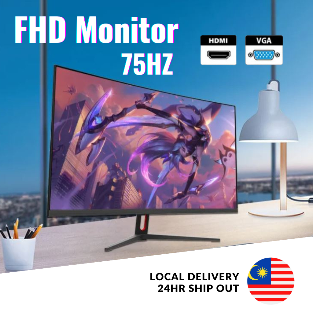 2025 Monitor PC 24 Inch 1080P Flat LCD Computer Monitor 27" Gaming Monitor Murah