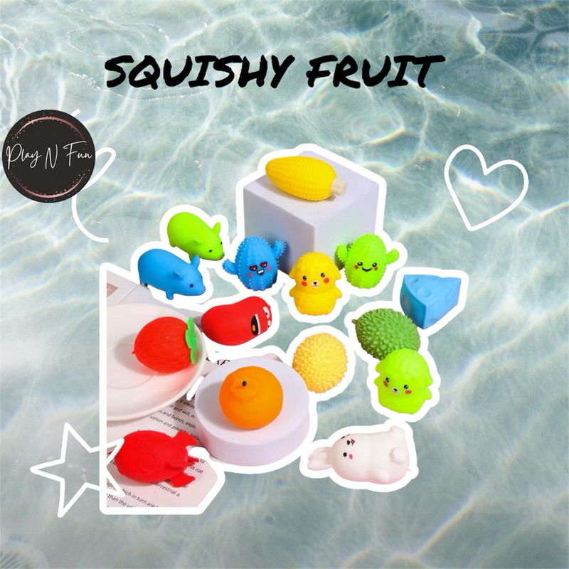 PLAYNFUN Stress Ball Relief Mochi Squishy slime Toy Fidget Set toys Mainan budak Perempuan Autism