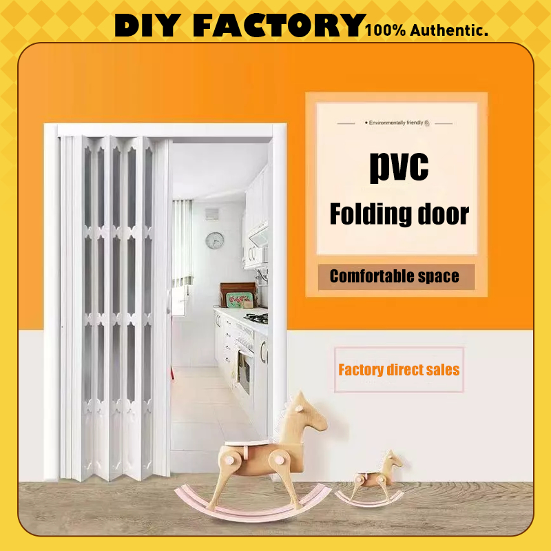 PVC Folding Door Kitchen Bathroom Partition Balcony Sliding Door Waterproof