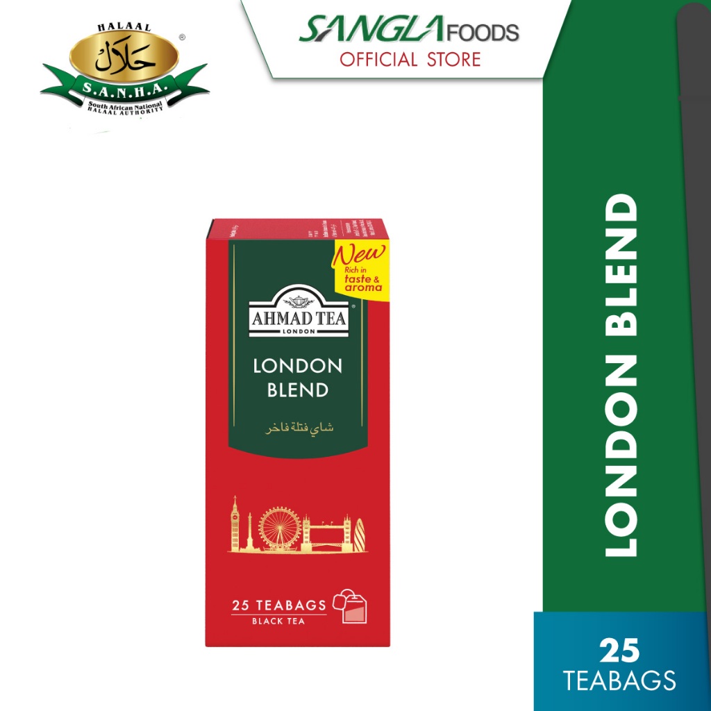 Ahmad Tea London Blend Black Tea 25 Teabags (Halal Certified)