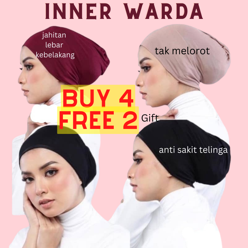 Anak tudung inner warda cotton scarf tudung snowcap New Premium Buy 4 with Free 2 Gift