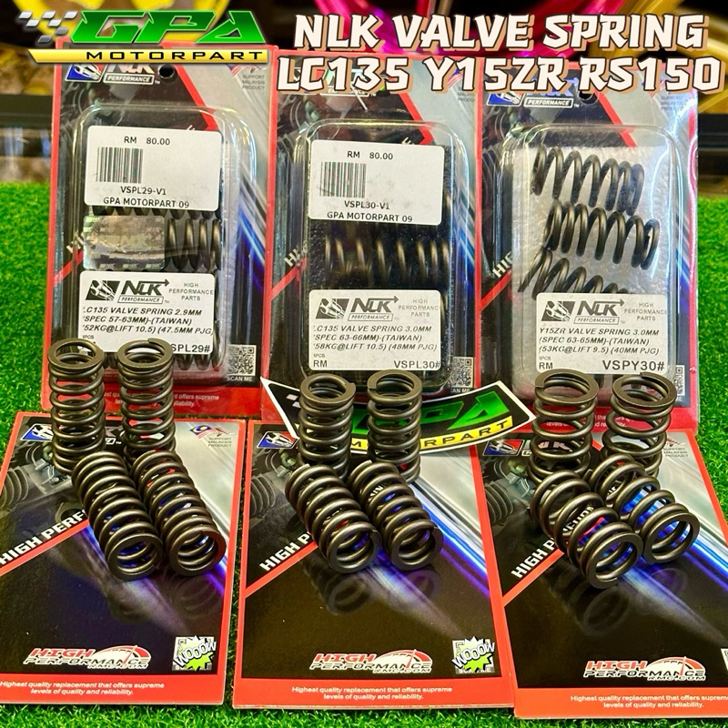 NLK PERFORMANCE RACING VALVE SPRING Y15ZR LC135 RS150 2.8MM 2.9MM 3.0MM 3.1MM 3.2MM 3.3MM
