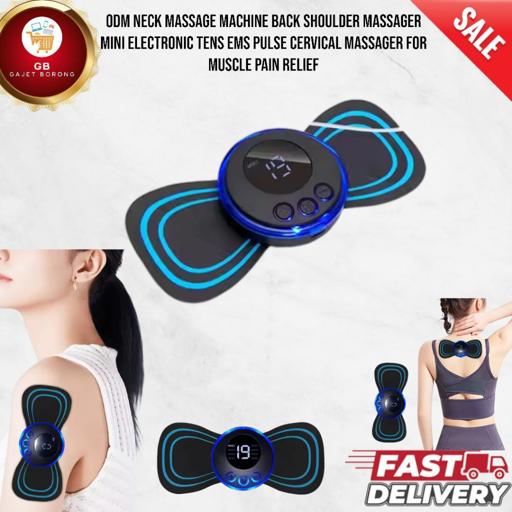 ODM Neck Massage Machine Back Shoulder Massager Mini Electronic TENS EMS Pulse Cervical Massager For Muscle Pain Relief
