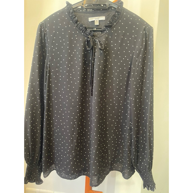 BLOUSE POLKA DOT #blouse #preloved