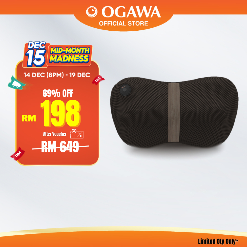 OGAWA Mobile Shiatsu Lite Shiatsu Kneading Massage Pillow