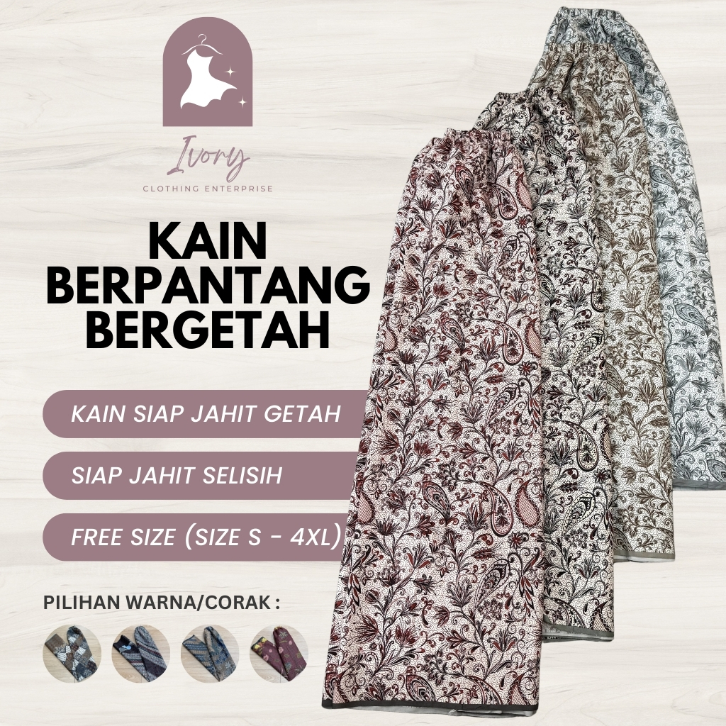 Kain Berpantang Bergetah / Confinement Sarong / Kain Batik Instant / Basahan / Maternity Skirt [3071 - 3074]