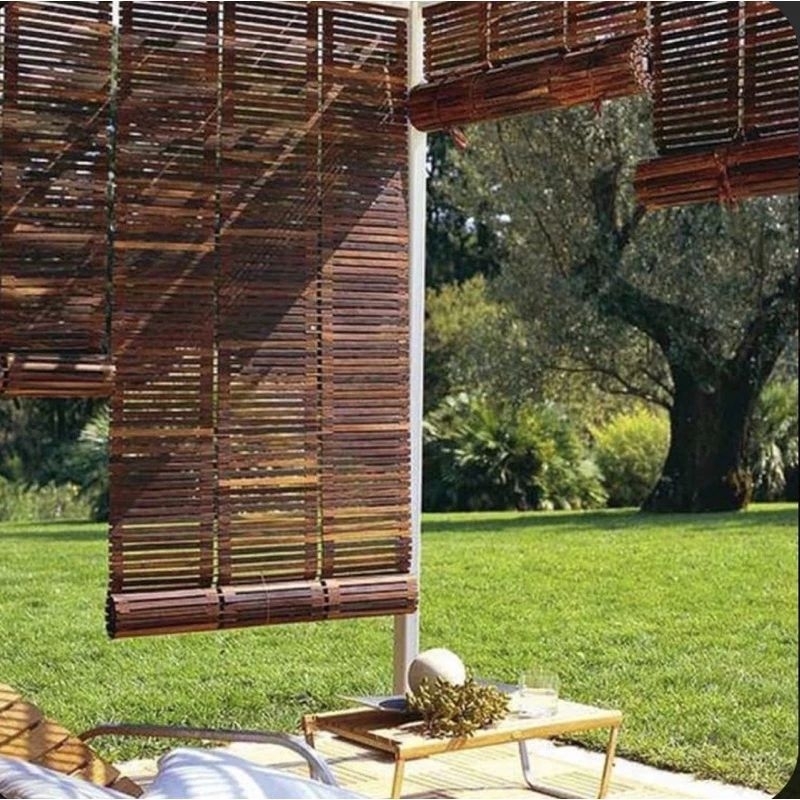 BIDAI KAYU HOT WOODEN BLINDS OUTDOOR TAHAN PANAS & TAHAN HUJAN kayu Soft Furniture