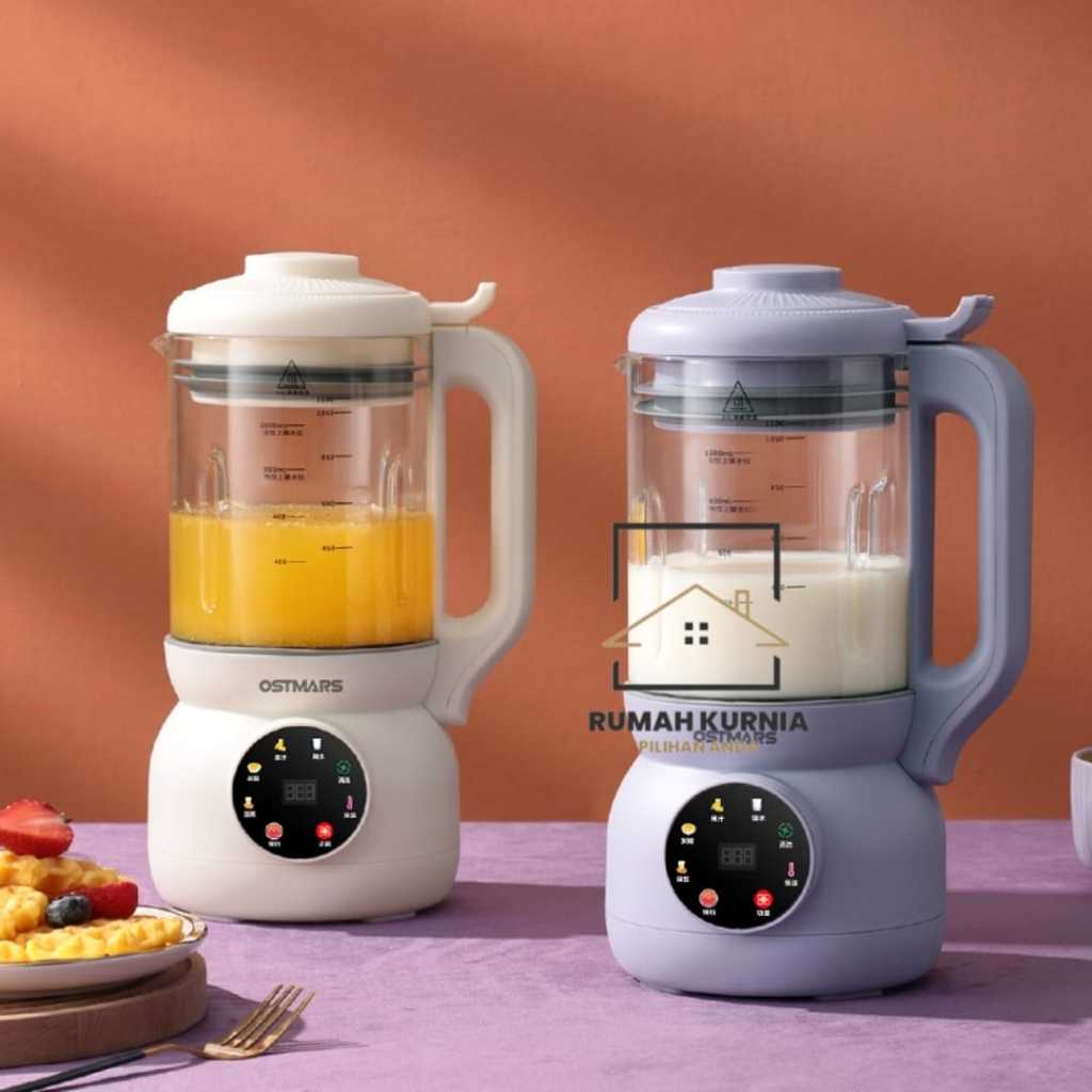 Mesin Susu Kedelai Pecah Dinding Multifungsi 10-Pisau 1000ml / Panel Sentuh / Penutup Visual
