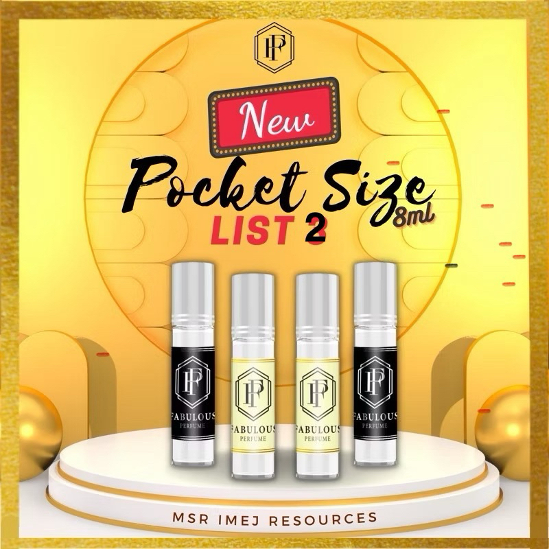 Inspired Pocket Perfume Size 8ml - Roll On (LIST 2 - HIM) Dari Fabulous Perfume