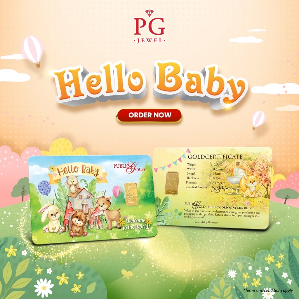 Public Gold Bullion Bar 0.5g (Au 999.9) - Hello Baby