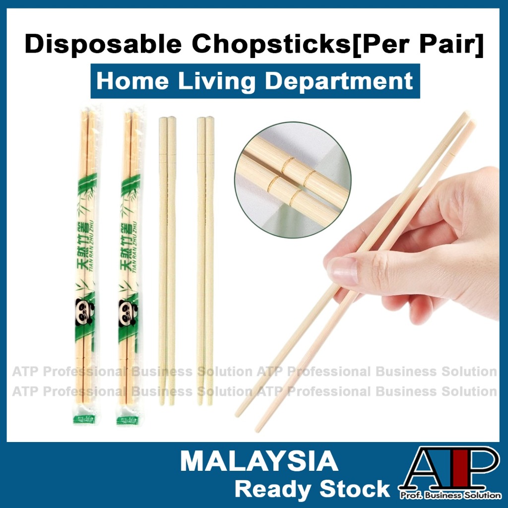 [Per Pair] Disposable Bamboo Chopstick Hygienic Economy Chopstick Bamboo Cutlery Disposable Bamboo Cutlery 卫生竹筷子 免洗筷子