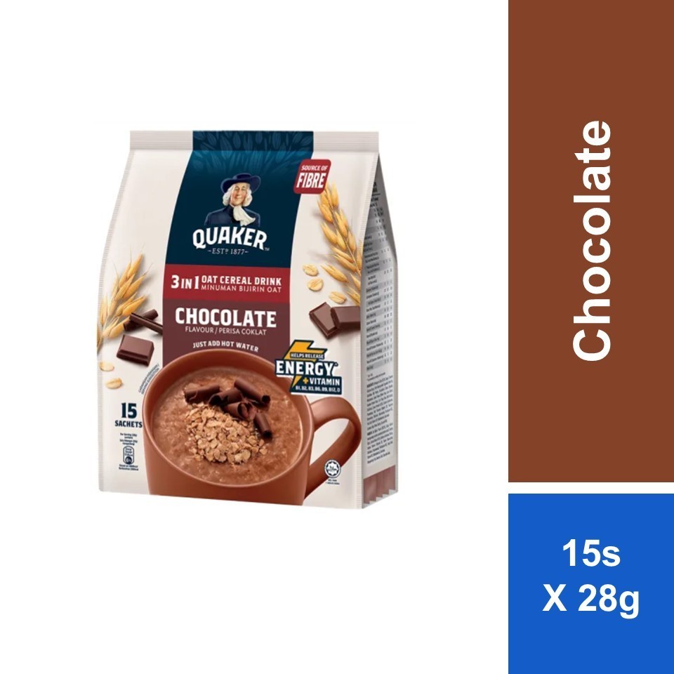 Quaker 3 In 1 Chocolate 28g x 15s
