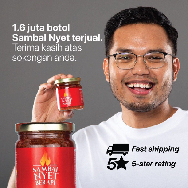 [READY STOCK ORIGINAL] SAMBAL NYET BERAPI BY KA (180gm) ORIGINAL STOCK BY KA