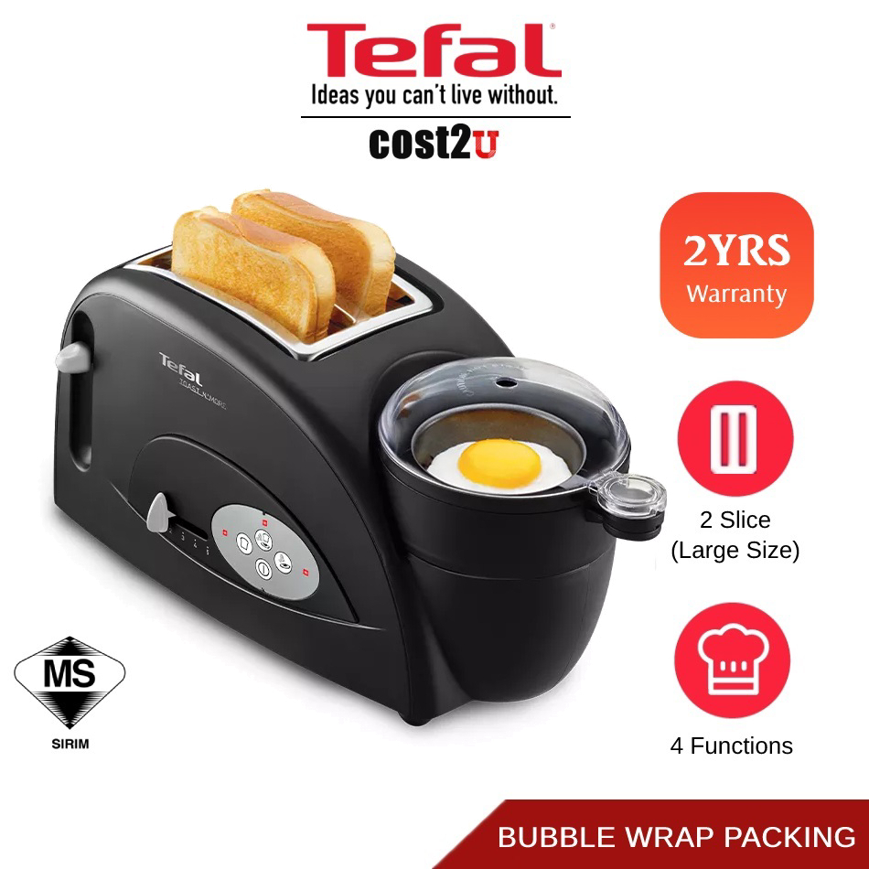 [Bubble Packing] Tefal Toast N' Egg Bread Toaster TT5528 TT5500 Egg Boiler Egg Steamer Pembakar Roti Bread Maker 烤面包机