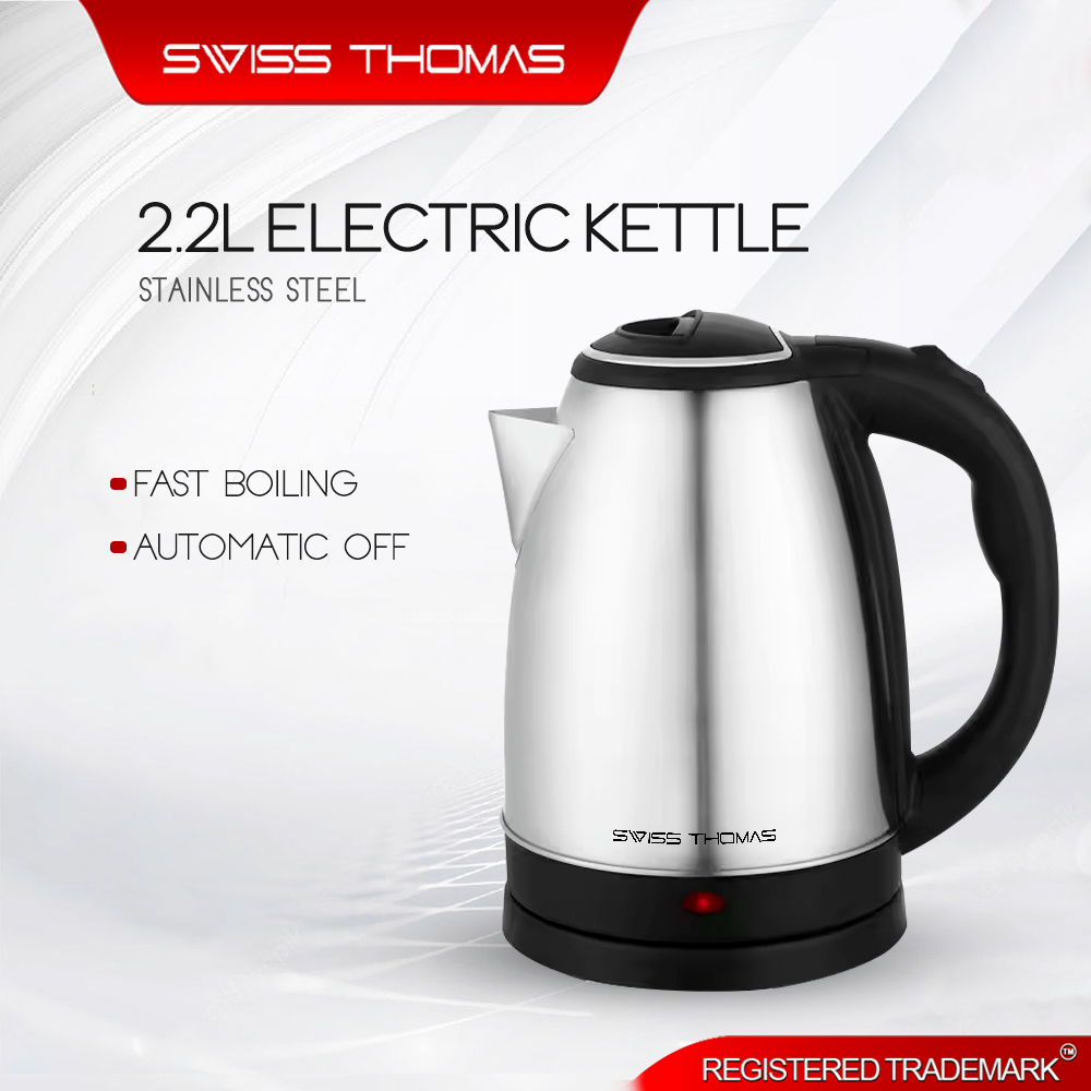 Swiss Thomas Stainless Steel 304 Electric Kettle (2.2L)